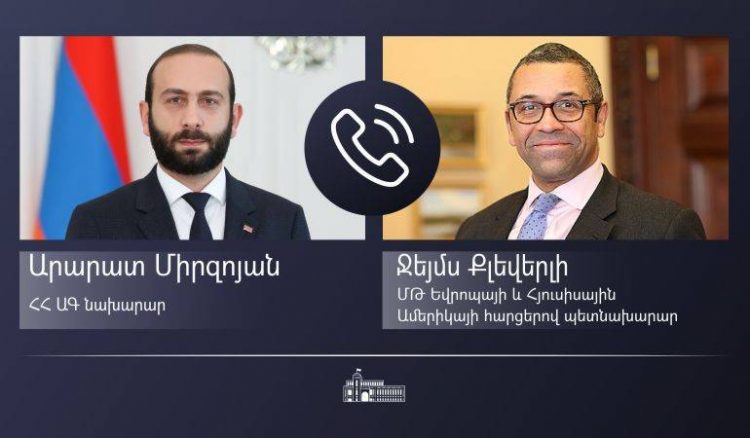 Արարատ Միրզոյանը հեռախոսազրույց է ունեցել ՄԹ Եվրոպայի և Հս․ Ամերիկայի հարցերով պետնախարարի հետ