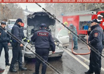 Մաշտոցի պողոտայում Mercedes է բռնկվել