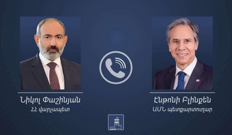 Пашинян и Блинкен обсудили нормализацию отношений Еревана с Баку и Анкарой