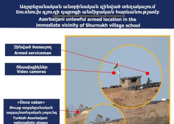 Շուռնուխի դպրոցի անմիջապես դիմաց ադրբեջանական անօրինական զինված տեղակայում է․ Թաթոյան