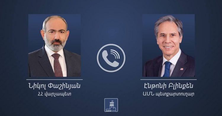 Փաշինյանը Բլինկենի հետ քննարկել է հայ-ադրբեջանական հարաբերությունների կարգավորման հարցը