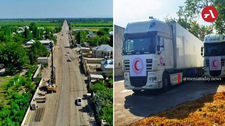Азербайджан направил гуманитарный груз в Степанакерт через Агдамскую дорогу