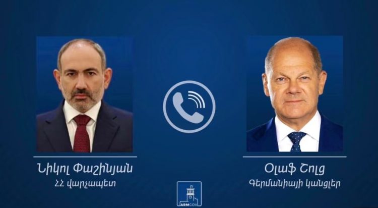 Пашинян обсудил с Шольцем рост напряженности на границе в Азербайджаном