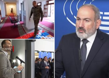 Ալիևը քայլում է ԼՂ դրոշի վրայով, ի՞նչ ուղերձ է հղում նա. Փաշինյանը չպատասխանեց լրագրողի հարցին