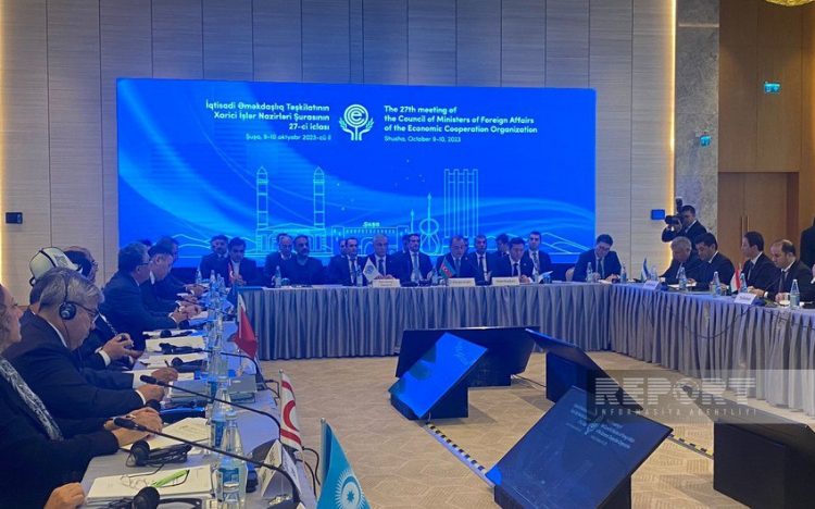 Իրանի, Թուրքիայի, Ադրբեջանի ԱԳ նախարարները Շուշիում մասնակցում են ՏՀԿ խորհրդի նիստին