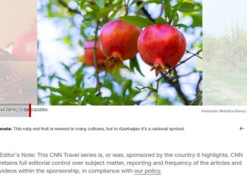 Բաքուն CNN Travel-ին վճարել է «Ադրբեջանի դարավոր կապվածությունը նռանը» հոդվածի համար