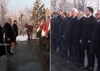 Բանակի օրվա առթիվ Փաշինյանը բարձրագույն ղեկավարության հետ այցելել է «Եռաբլուր» (լուսանկարներ)