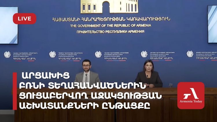 Представители правительства Армении рассказывают о помощи переселенцам из Арцаха (прямое включение)