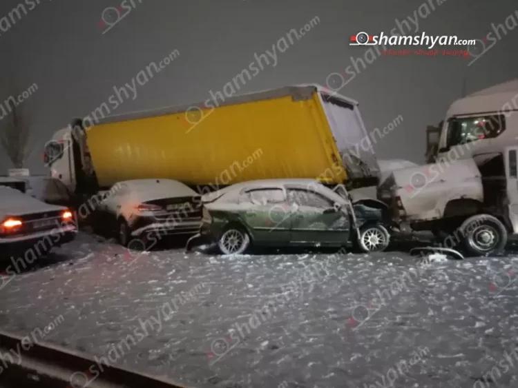 Երևան-Սևան ճանապարհին բախվել են 40-ից ավելի ավտոմեքենաներ, կան վիրավորներ