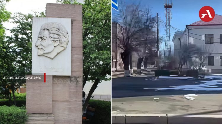 Азербайджан уничтожил памятник писателю Акопу Акопяну в Степанакерте