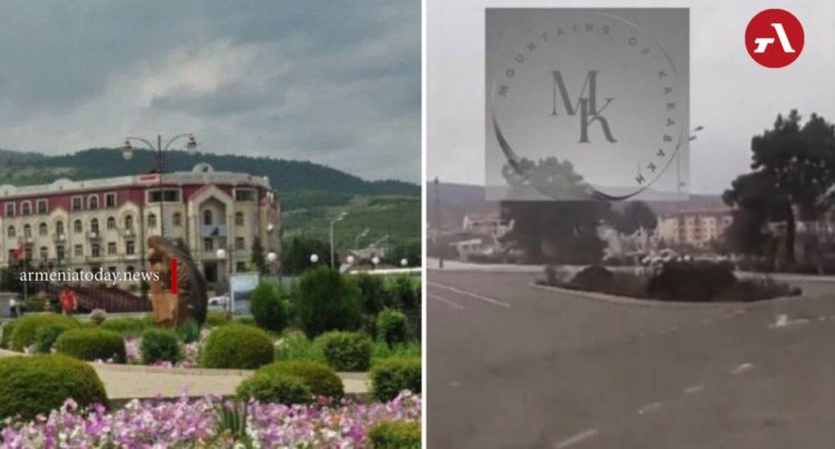 Азербайджан разрушил скульптуры в центре Степанакерта