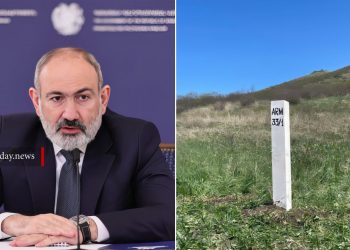 Հայաստան-Ադրբեջան պետական սահմանի Տավուշ-Ղազախ հատվածում տեղադրվել է սահմանային առաջին սյունը․ Փաշինյան
