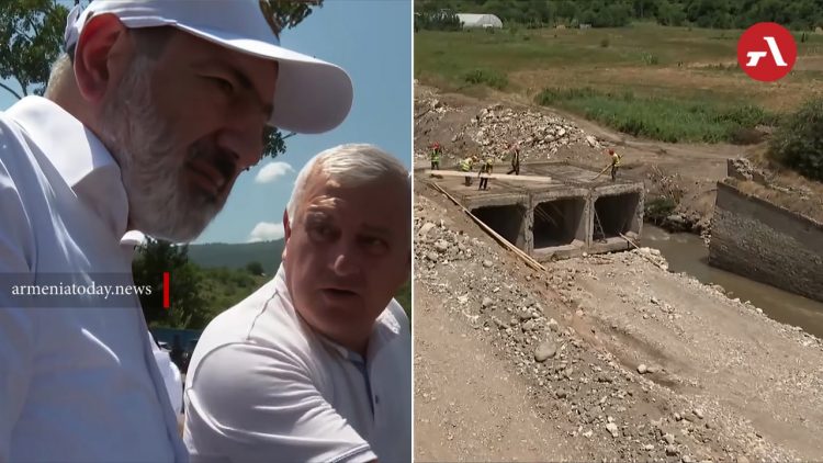 Пашинян побывал в Киранце и ознакомился со строительством дороги в районе села