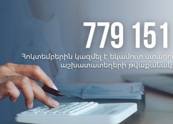 Հոկտեմբերին ՀՀ-ում եկամուտ ստացող աշխատատեղերի թվաքանակը կազմել է 779 151․ ՊԵԿ
