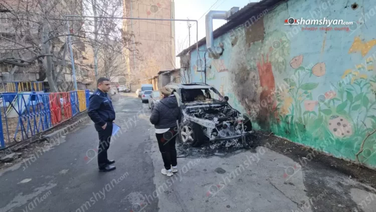 Երևանում այրվել է BMW X5 մակնիշի ավտոմեքենա