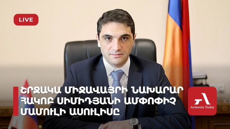 Проходит пресс-конференция министра окружающей среды Армении Акопа Симидяна по итогам 2024 года (прямое включение)
