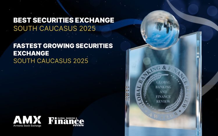 Հայաստանի ֆոնդային բորսան Global Banking & Finance Awards-ի կողմից արժանացել է երկու մրցանակի