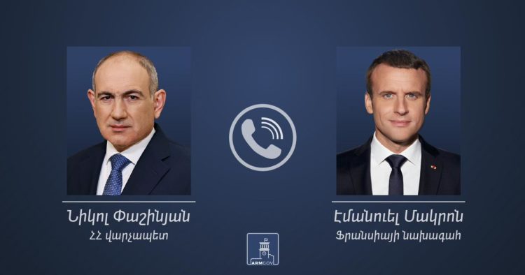 Փաշինյանը Մակրոնին պատմել է Ադրբեջանի հետ խաղաղության պայմանագրի շուրջ բանակցությունների մասին