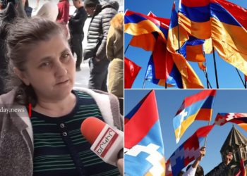 Սոցաջակցություն չստացած արցախցիները բողոքի ակցիա են անցկացրել կառավարության շենքի մոտ