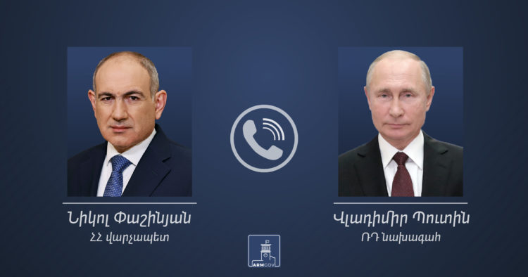 Пашинян сообщил Путину о завершении переговоров с Баку по тексту мирного договора 