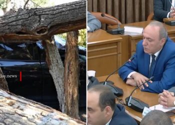 Պուշկին 24-ում հսկայական բարդին տապալվել է շենքի վրա ու վտանգավորության մեծ աստիճան ստեղծել․ Բեգոյան