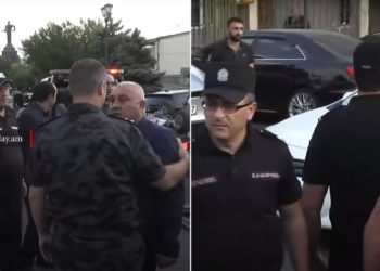 Հանգի՛ստ, առանց էմոցիաների․ ոստիկանները՝ Սամվել Կարապետյանի առանձնատան մոտ