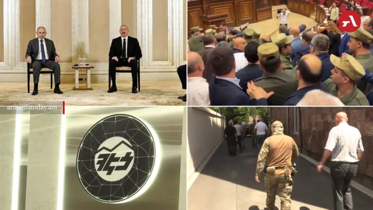 Встреча Пашиняна с Алиевым, аресты оппозиционеров и драка в парламенте – главное за неделю от Armenia Today