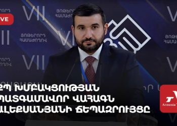 Проходит брифинг депутата «Гражданского договора» Ваагна Алексаняна (прямое включение)