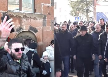 «Նոլդու Փաշինյան»․ կարգալույծ քահանայի ծեսին վարչապետին դիմավորել են ակցիայով