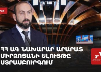 ՀՀ ԱԳ նախարար Արարատ Միրզոյանի ելույթը Ստրասբուրգում (ուղիղ)