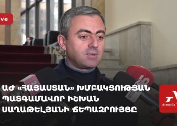 Проходит брифинг члена фракции «Армения» Ишхана Сагателяна (прямое включение)