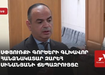 Սփյուռքի գործերի գլխավոր հանձնակատար Զարեհ Սինանյանի ճեպազրույցը (ուղիղ)