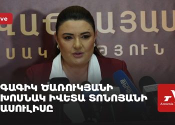 Գագիկ Ծառուկյանի խոսնակ Իվետա Տոնոյանի ասուլիսը (ուղիղ)