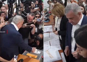 Սամվել Կարապետյանը ընտանիքի հետ քվեարկեց