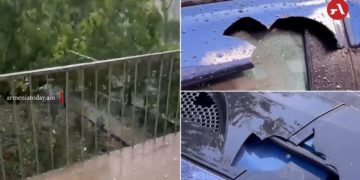 В Ширакской области Армении начали оценку ущерба после сильного града