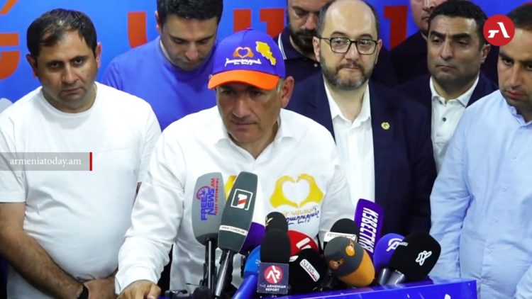 Փաշինյանը հայտարարել է ՔՊ-ի հաղթանակի մասին, սպառնացել՝ ընդդիմադիրներին