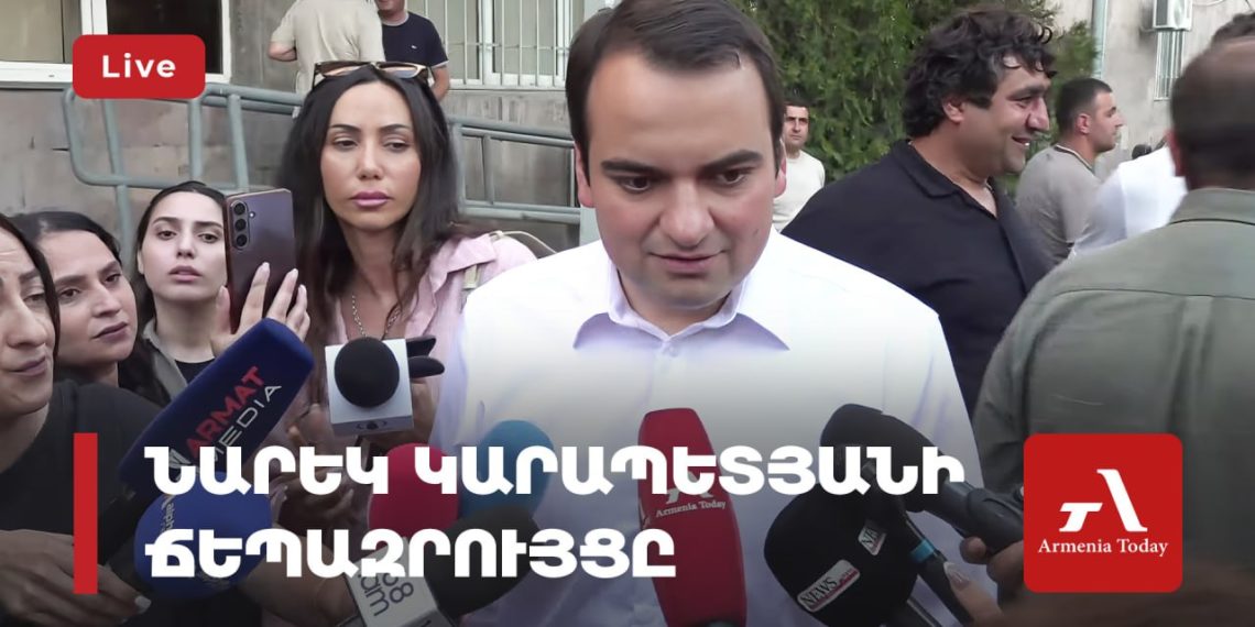 Проходит брифинг Нарека Карапетяна (прямое включение)