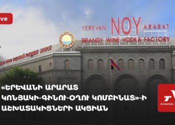 «Երևանի Արարատ կոնյակի-գինու-օղու կոմբինատ»-ի աշխատակիցների ակցիան (ուղիղ)